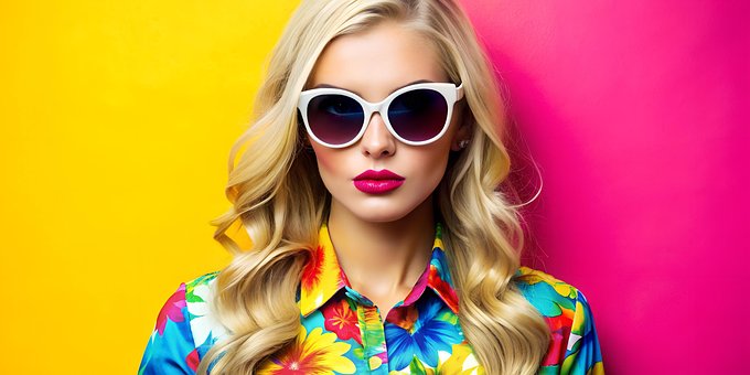 Schicke Blonde Frau
