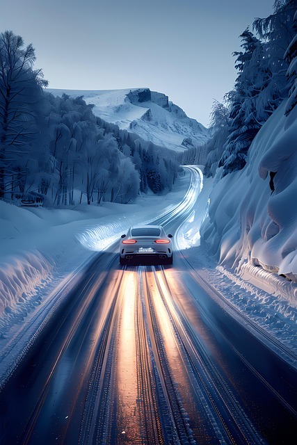 Free car night road illustration
