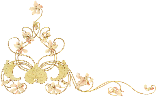 Flor, Arte Nova, Decoração, Retro