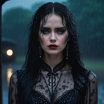 Lluvia, Naturaleza, Mujer, Niña