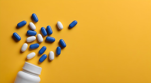 Free pills capsules spilling illustration