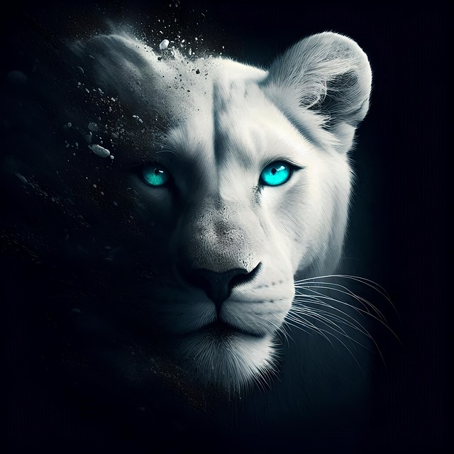 Download free HD stock image of Ai Generated Lion Free ai generated lion white lion illustration