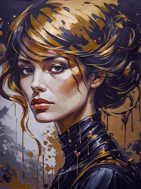 Free Gold Woman illustration and picture