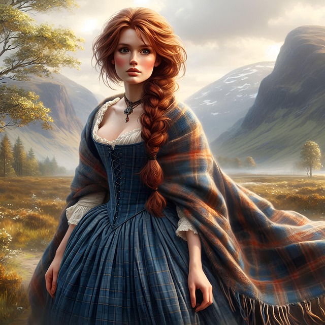 Free woman beautiful redhead illustration