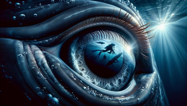 Free ai generated underwater eye illustration