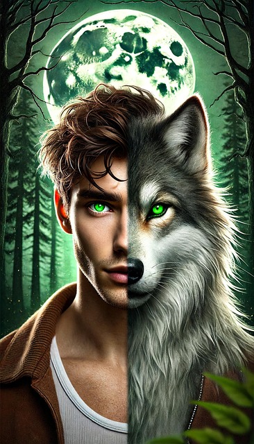 Free wolf werewolf lycan illustration