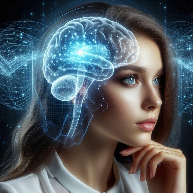 Free ai generated woman brain illustration