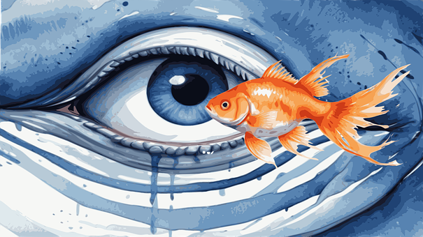 Gullfisk, Kunst, Fisk, Hval, Fantasi