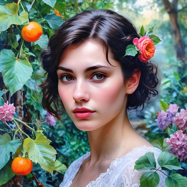 Free ai generated nature woman illustration