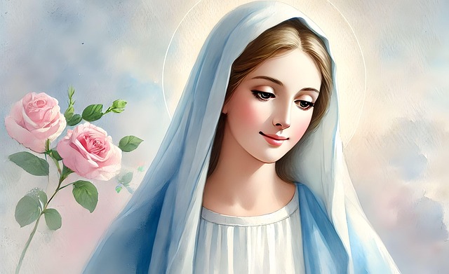 Free ai generated mary mother mary illustration