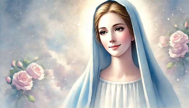 Free ai generated mary mother mary illustration