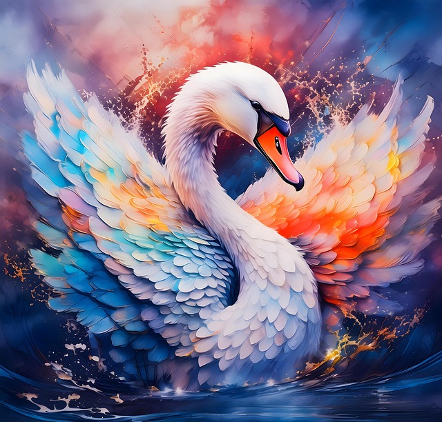 Ai Gerado, Cisne, Pintura, Artista