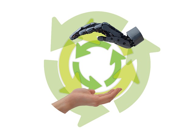 Free artificial intelligence hand brain illustration