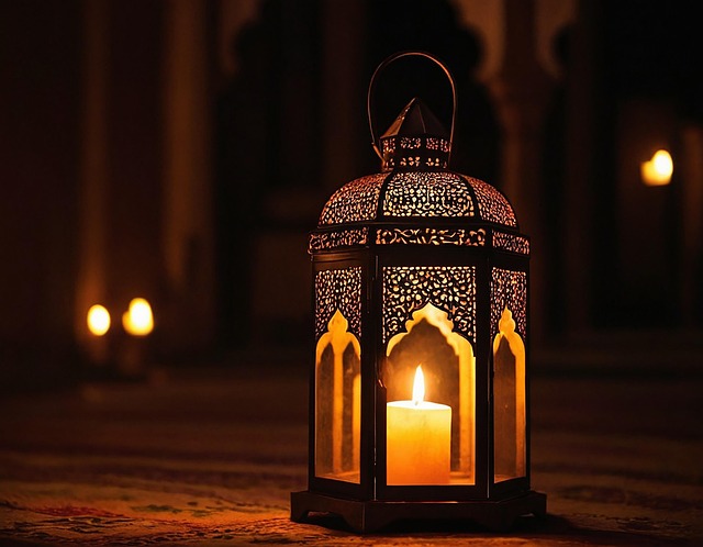 Free ai generated candle lantern illustration