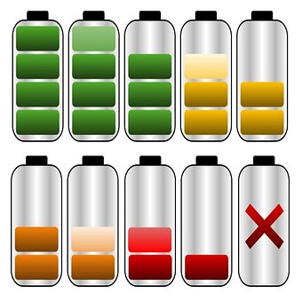 Completo, Cobrar, Energia, Bateria