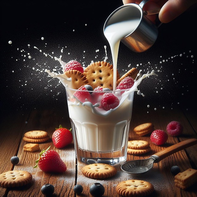 Free ai generated fruit milk illustration