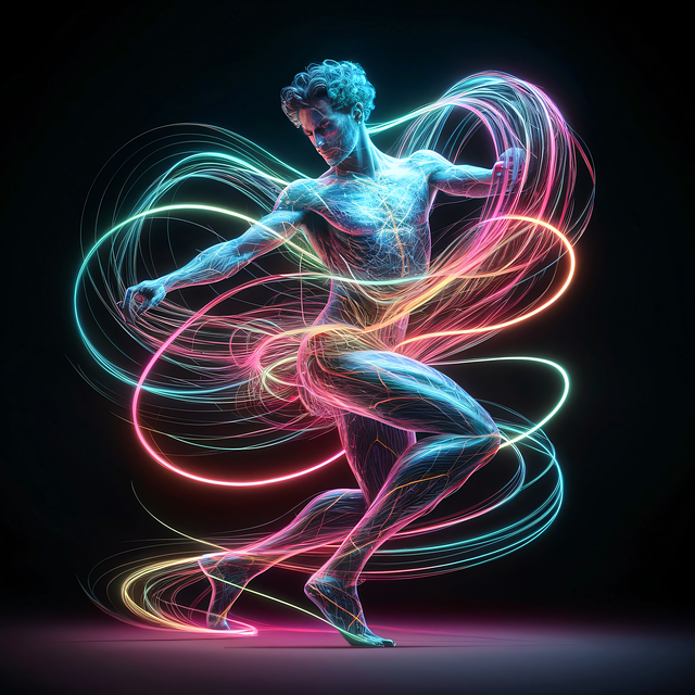 Free ai generated man motion illustration