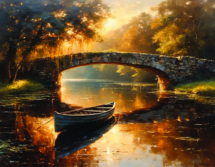 Free Ai Generated Bridge illustration and picture