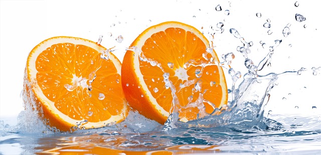 Free orange fruit water illustration