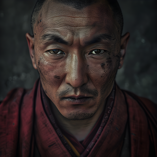 Free tibetan monk buddhism illustration