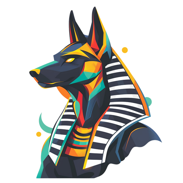 Free ai generated anubis deity vector
