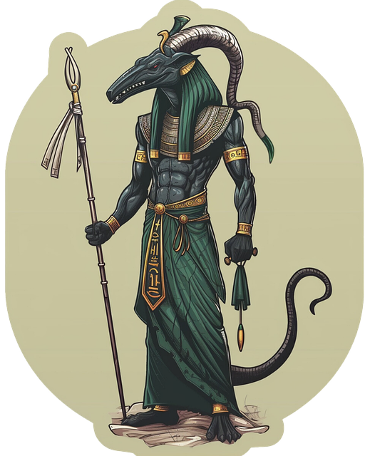 Free ai generated anubis deity vector