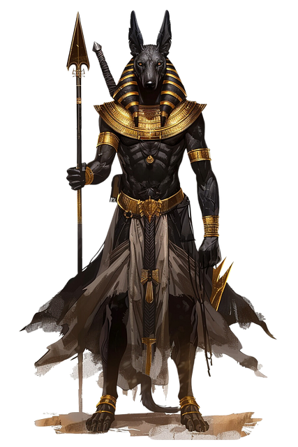 Free ai generated anubis deity vector