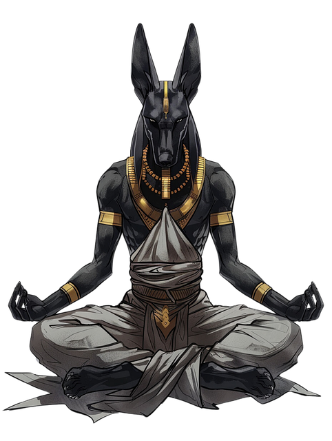 Free ai generated anubis deity vector