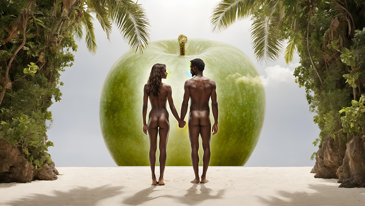 Free ai generated adam eve illustration