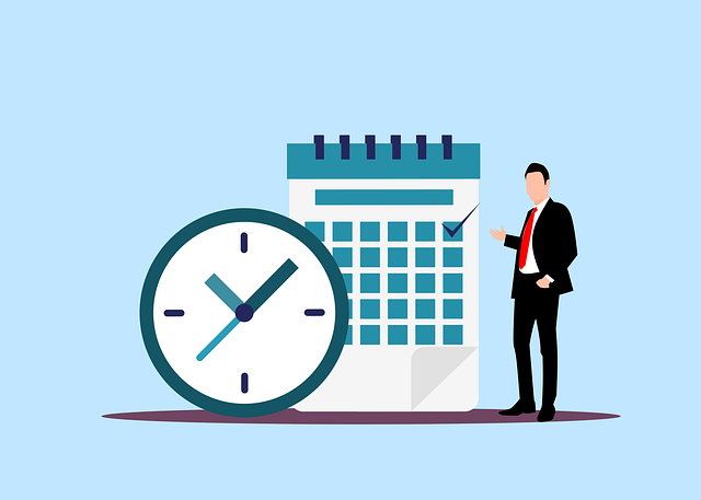 Free time management calendar vector