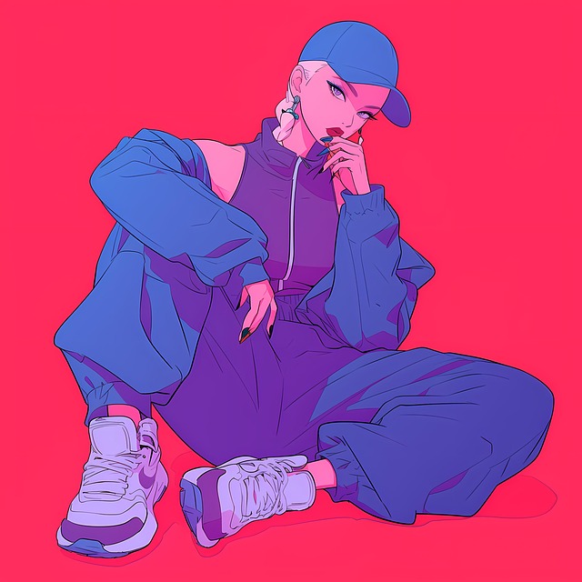 Free ai generated woman hiphop illustration