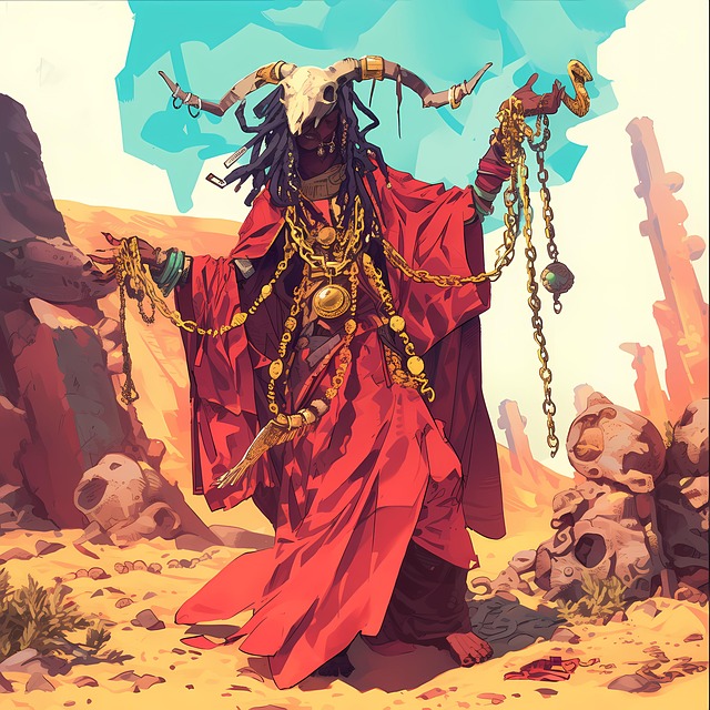 Free ai generated shaman witch illustration
