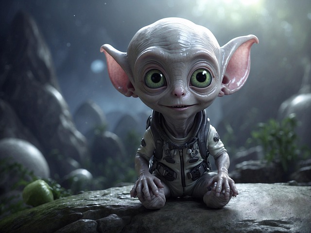 Free ai generated alien fantasy illustration