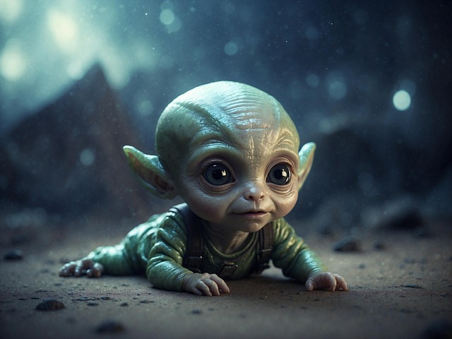 Free alien ai generated fantasy illustration