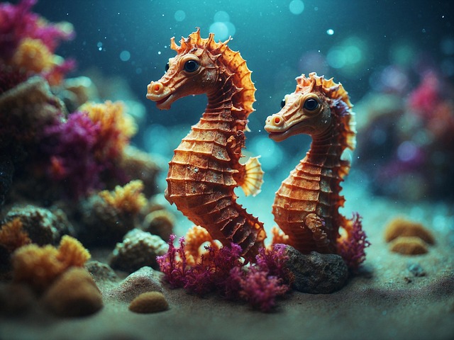Free ai generated seahorse fish illustration