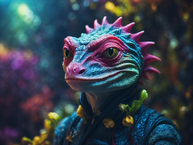 Free ai generated alien lizard illustration
