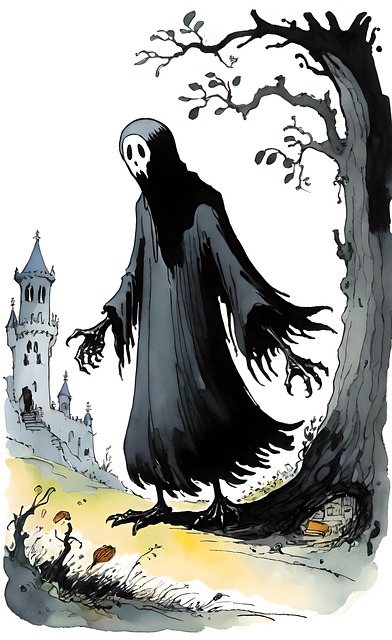 Free ai generated ghost shadow illustration