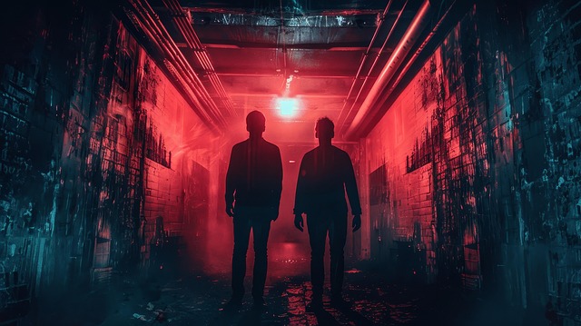 Free ai generated men tunnel illustration