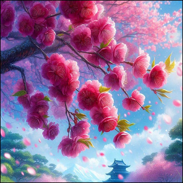 Download free HD stock image of Ai Generated Tree Free ai generated tree blossom illustration