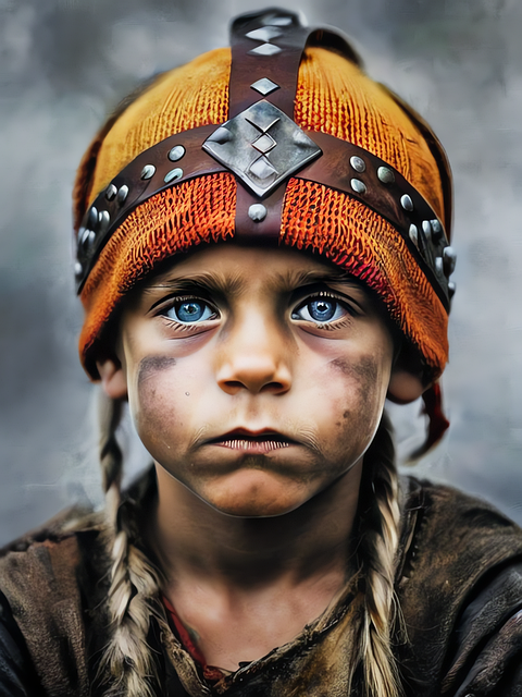 Free ai generated boy child illustration