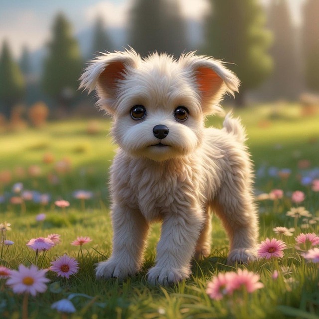 Free ai generated dog puppy illustration