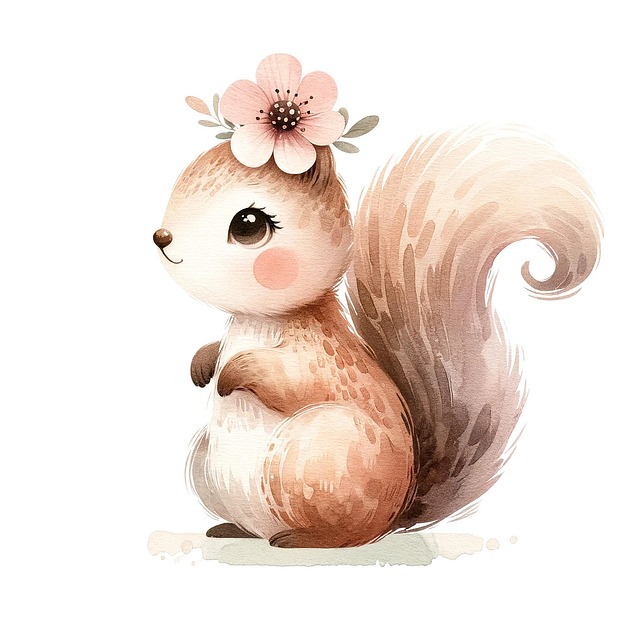 Download free HD stock image of Ai Generated Nature Free ai generated nature squirrel illustration
