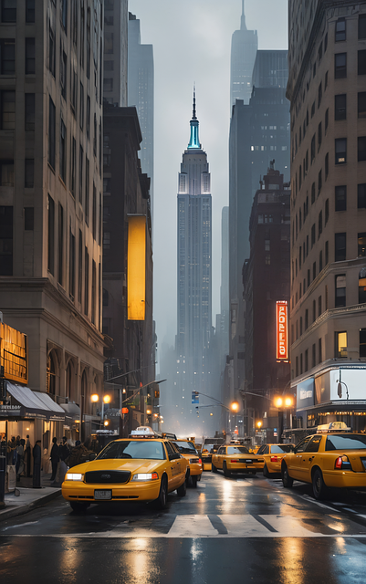 Ai Generado, Ciudad, Edificio, Manhattan