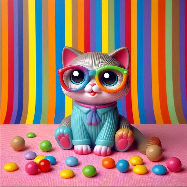 Download free HD stock image of Ai Generated Cat Free ai generated cat colourful illustration