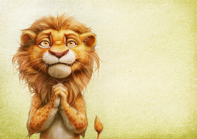 Free lion pray nature illustration