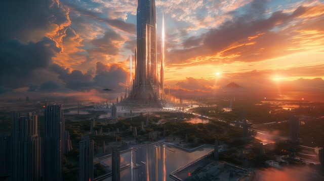 Free ai generated nature tower illustration