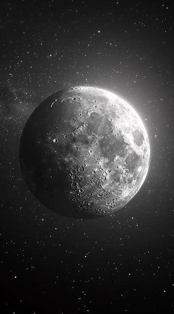 Free ai generated moon satellite illustration