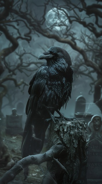 Free ai generated bird raven illustration