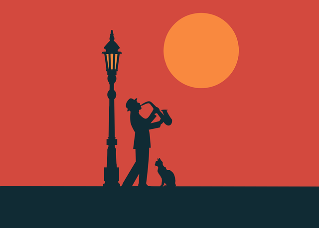 Free saxophone saxophonist silhouette vector