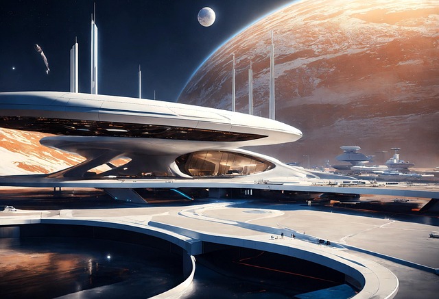 Free universe space station illustration